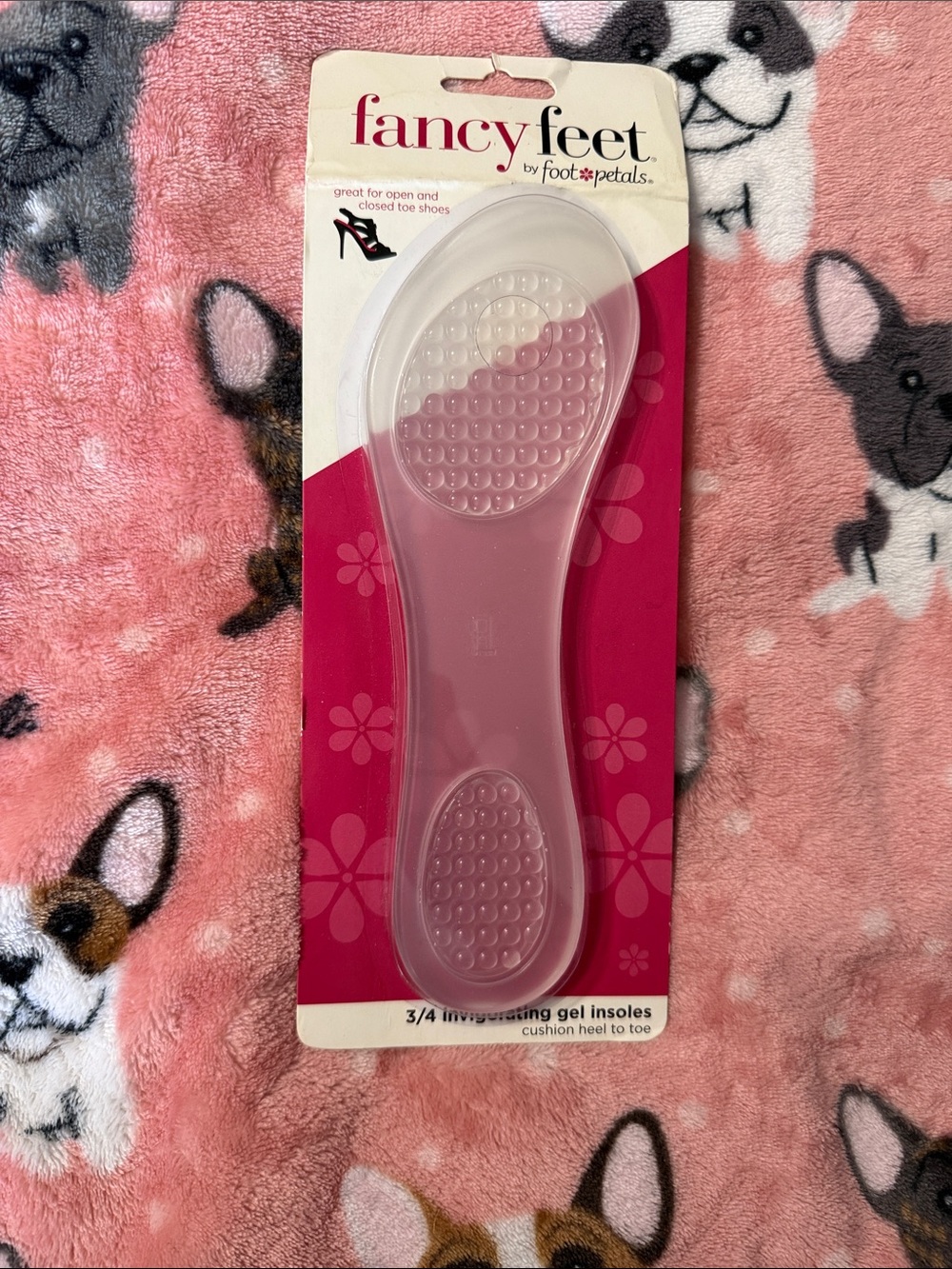 Fancy Feet by Foot Petals Gel Insoles - Clear/Pink